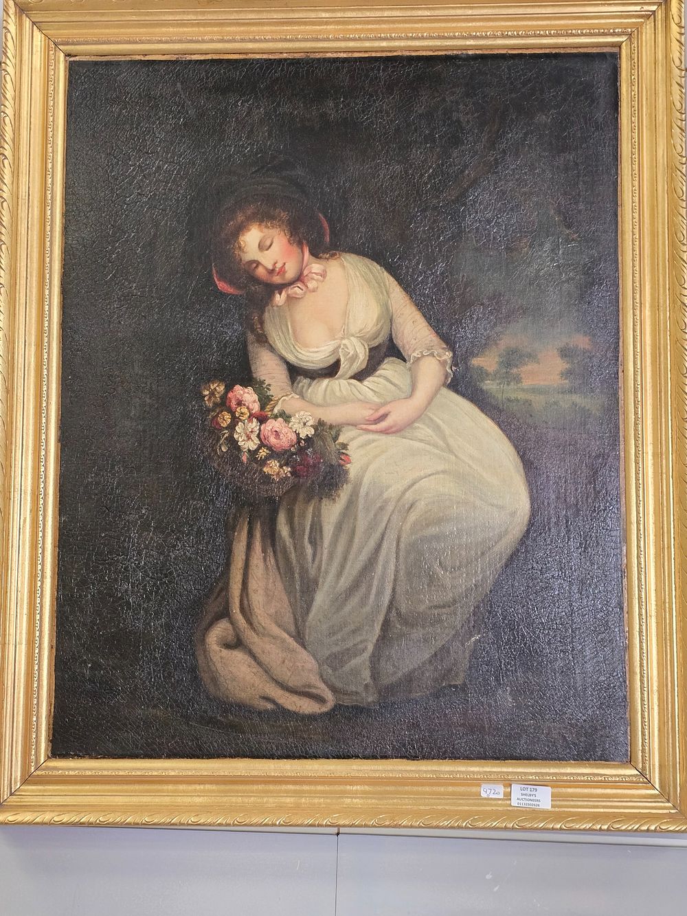 Lot 179: 1 X VICTORIAN FRAMED OIL ON CANVAS LADY...