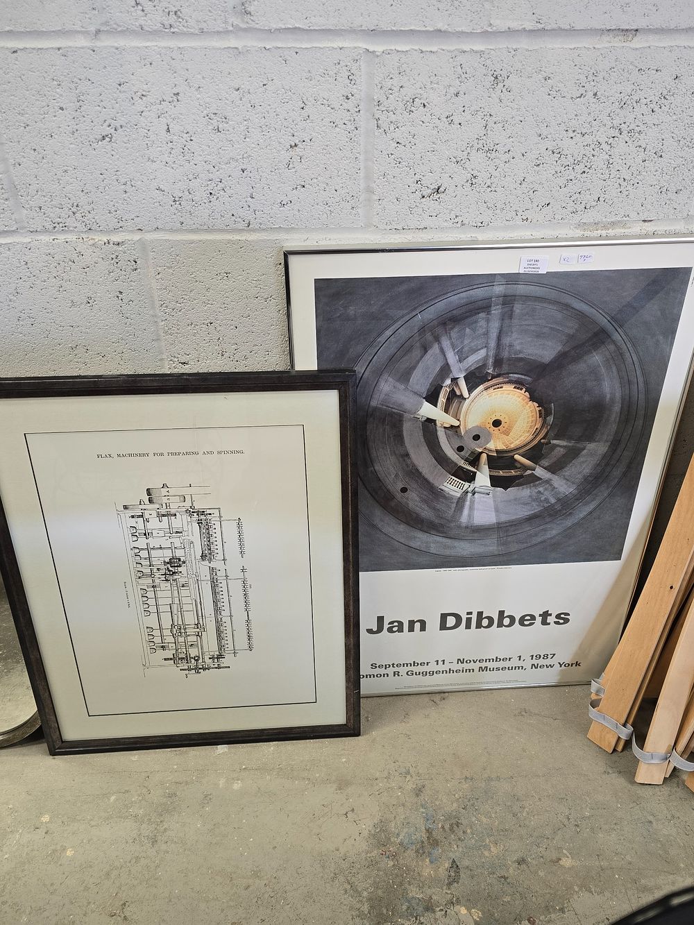 Lot 180: 1 X JAN DIBBETS PRINT WITH FLAX MACHINERY...