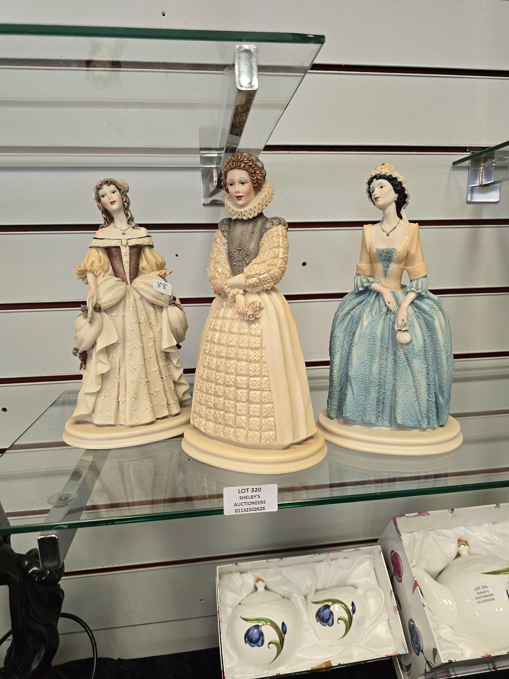 Lot 320: 3 X HENRYS WIVES FIGURINES