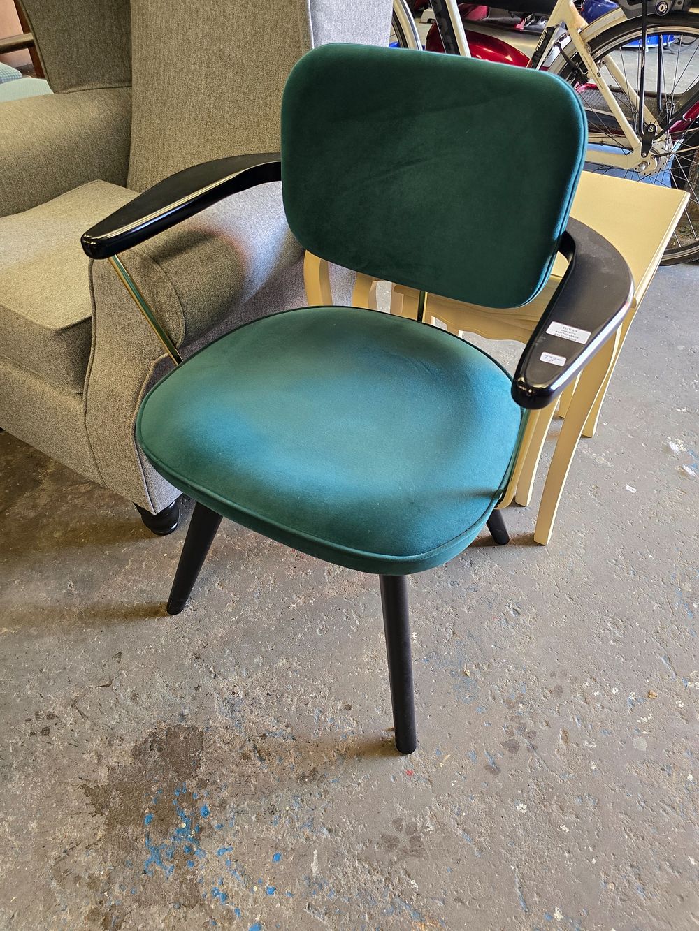 Lot 50: 1 X JOHN LEWIS BLUE ITALIAN SOREN CHAIR
