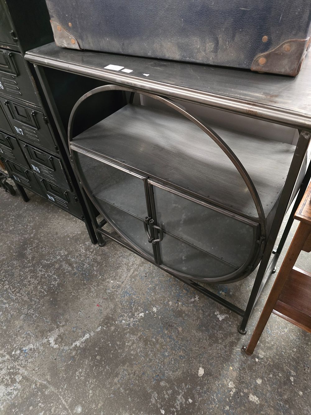 Lot 56: 1 X NEW METAL GLASS FRONTED INDUSTRIAL STYLE...