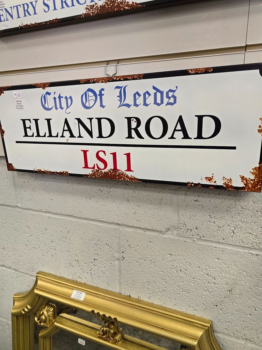 Lot 267: 1 X REPRODUCTION METAL STREET SIGN ELLAND ROAD...