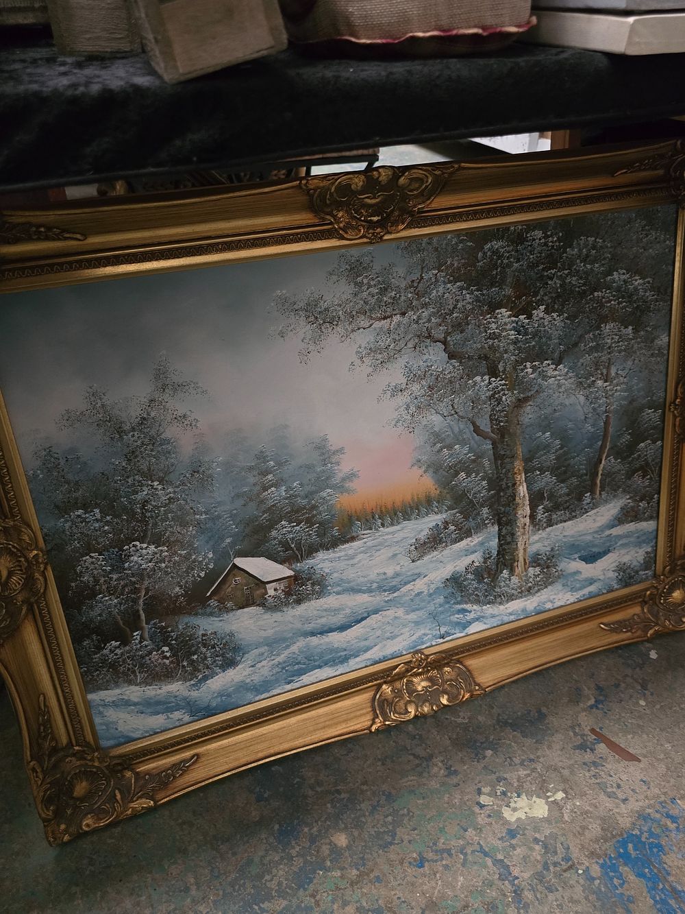 Lot 303: 1 X ACRYLIC ON CANVAS I GAGERI HUT...