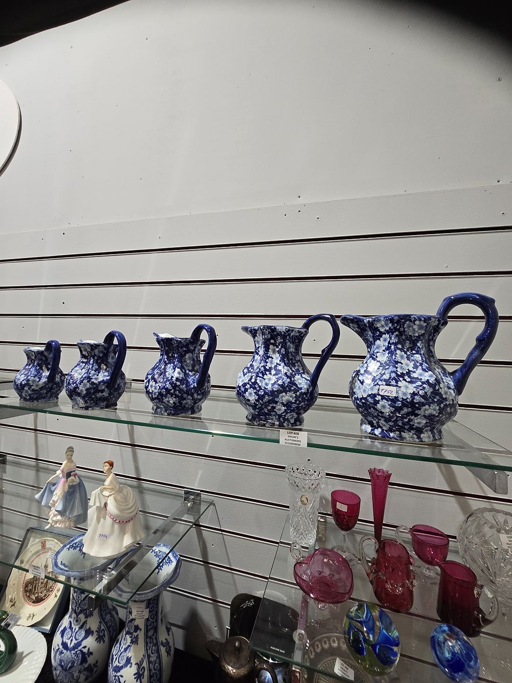 Lot 408: SELECTION OF CHINTZ PATTERN WATER JUG SET 5...