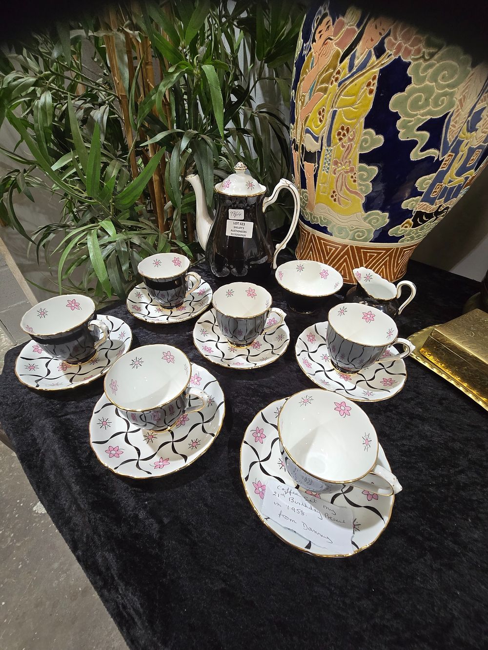 Lot 423: 1 X 1950S ROYAL CHELSEA TEA SET COMPLETE...