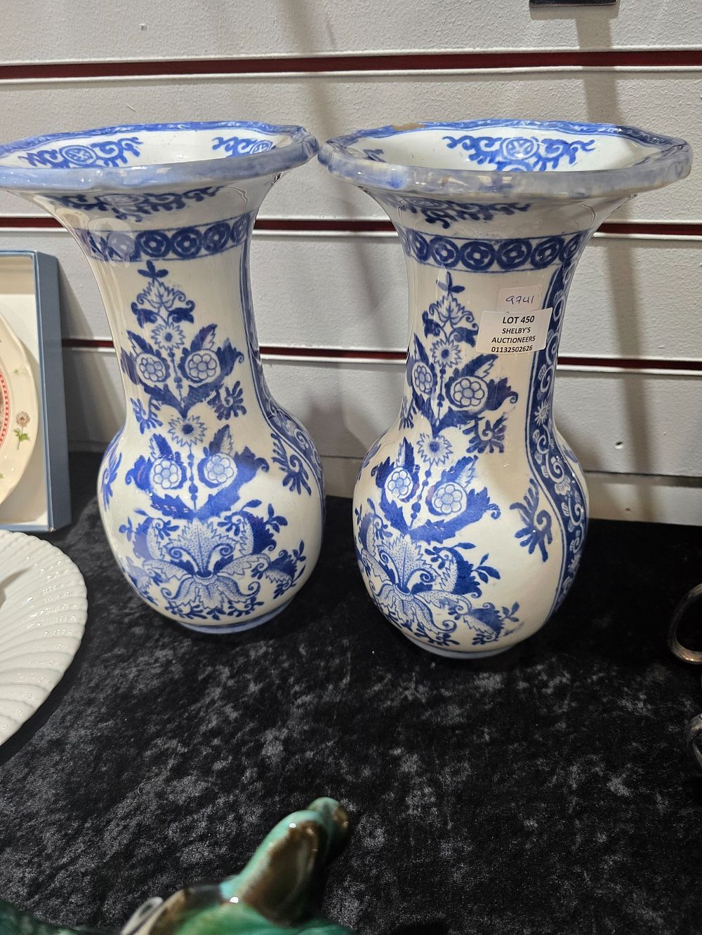 Lot 450: PAIR OF 19TH CENTURY POTTERY VASES BOT HAVE...