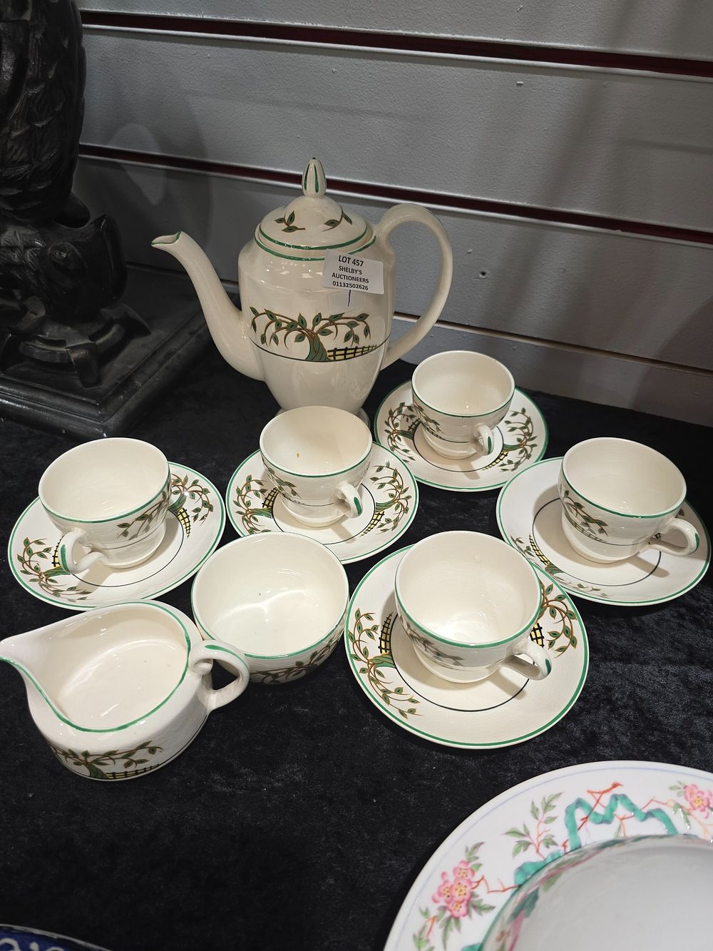 Lot 457: SELECTION OF BRISTOL POTTERY COFFE SET ITEMS