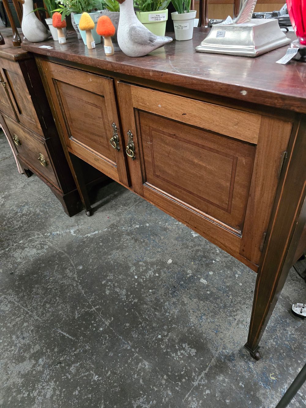 Lot 89: 1 X EDWARDIAN INLAID MAHOGANY WASH STAND NO...
