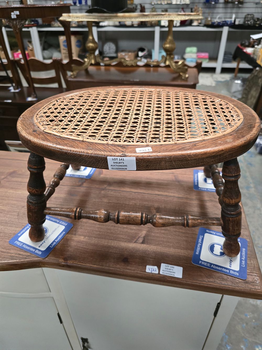 Lot 141: 1 X BERGERE FOOT STOOL