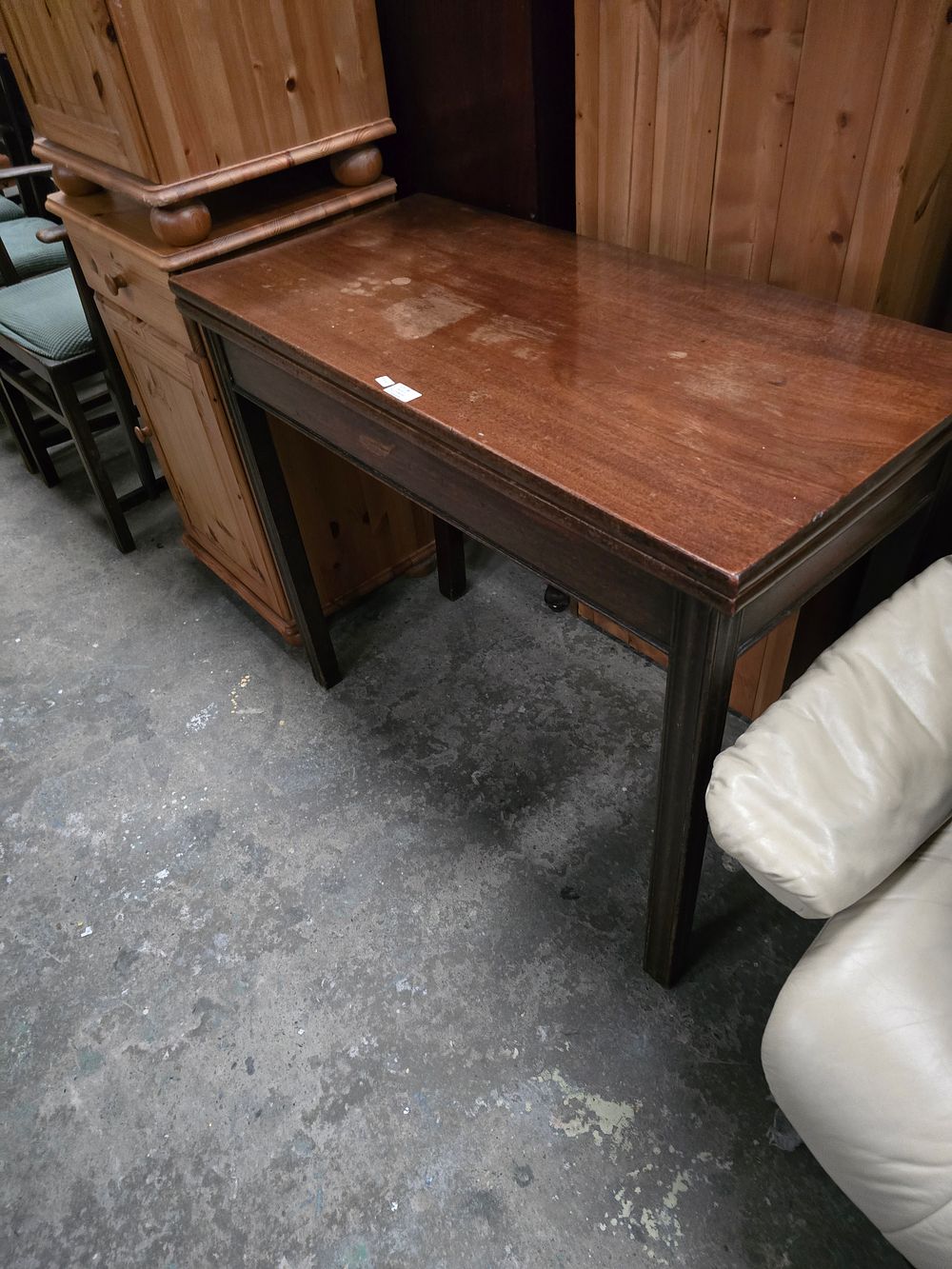 Lot 180: 1 X OAK FLIP TOP CARD TABLE