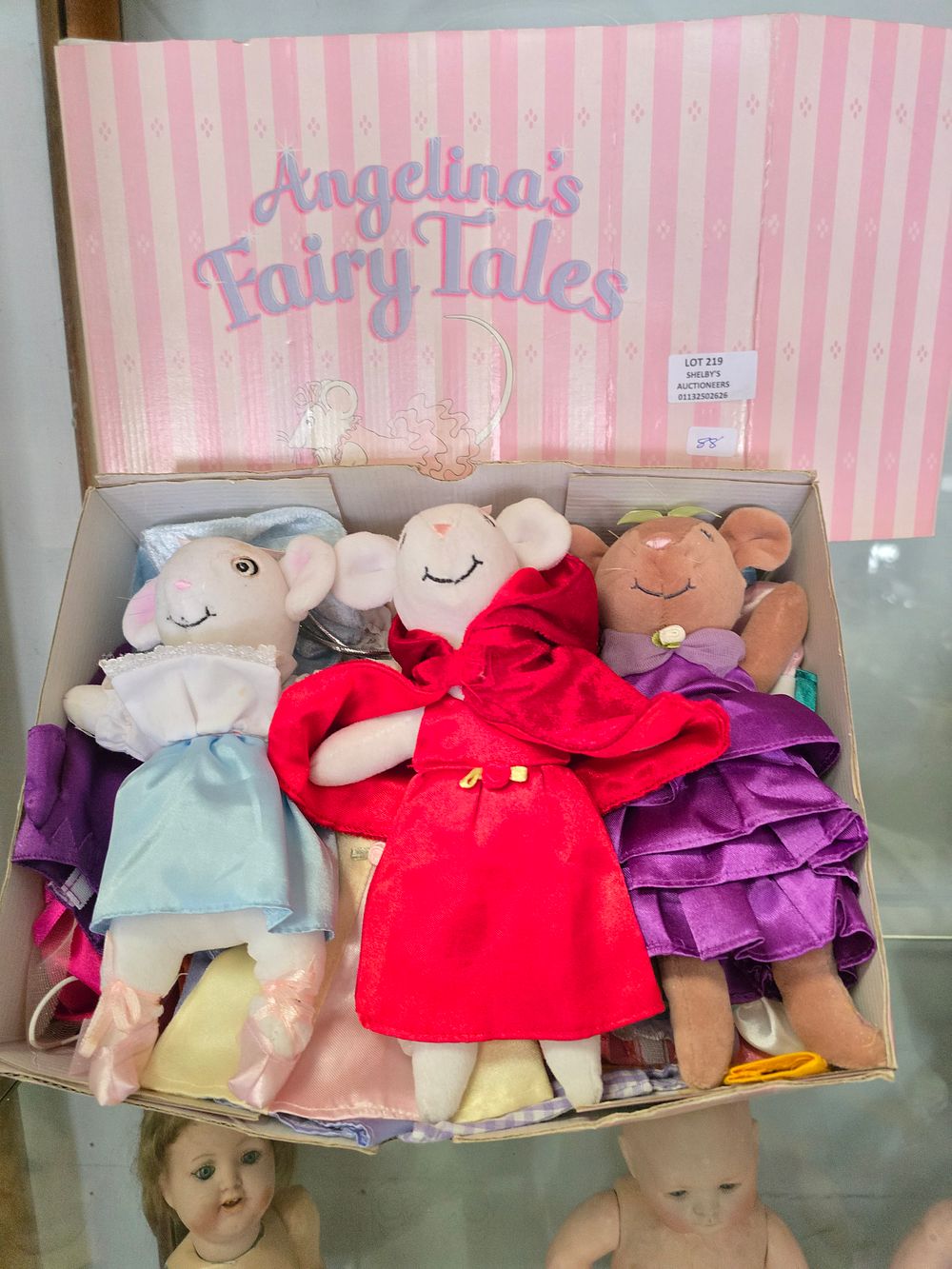 Lot 219: ANGELINAS FAIRY TAIL MOUSE TOYS WITH VARIOUS OUTFITS...