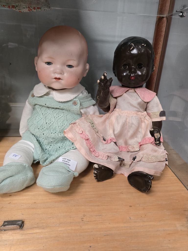 Lot 224: 1 X ARMAND MARSEILLE BABY DOLL WITH BLACK...