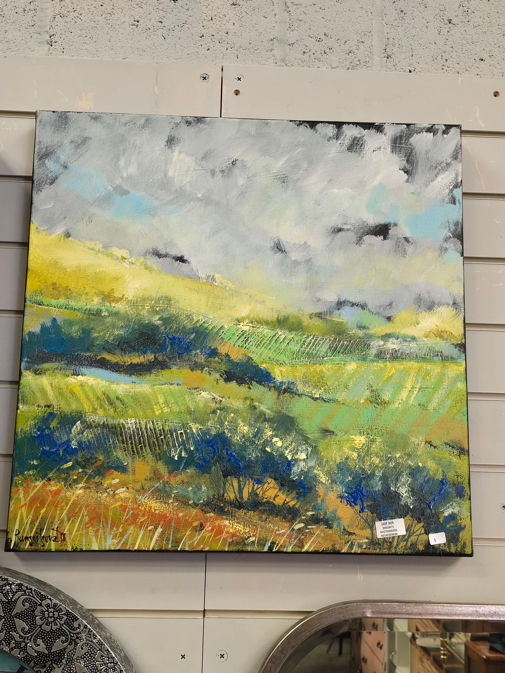 Lot 315: 1 X RUMGENT SEVZ ACRYLIC ON CANVAS ABSTRACT...