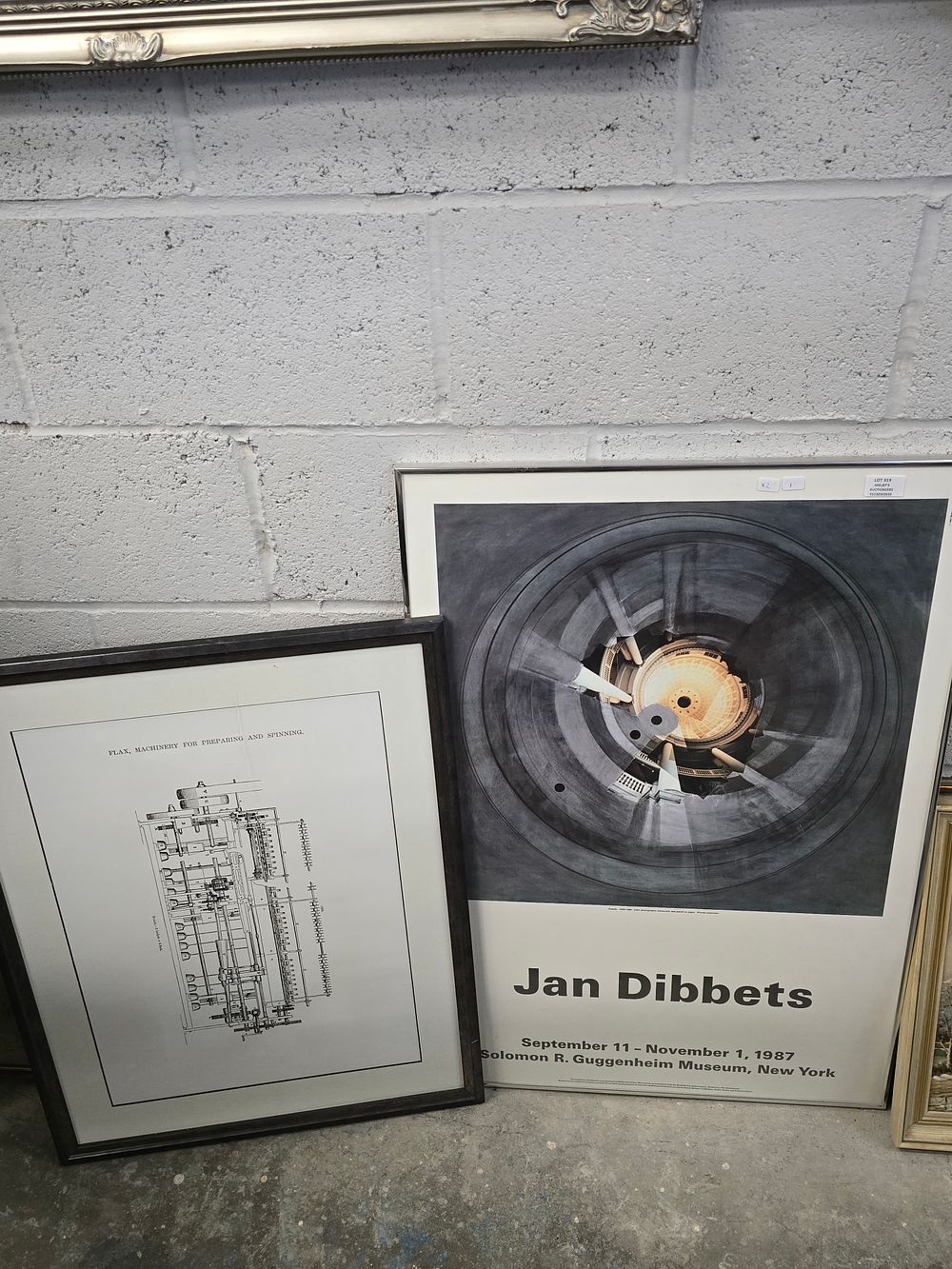 Lot 319: 1 X JAN DIBBETS PRINT WITH FLAX MACHINERY...