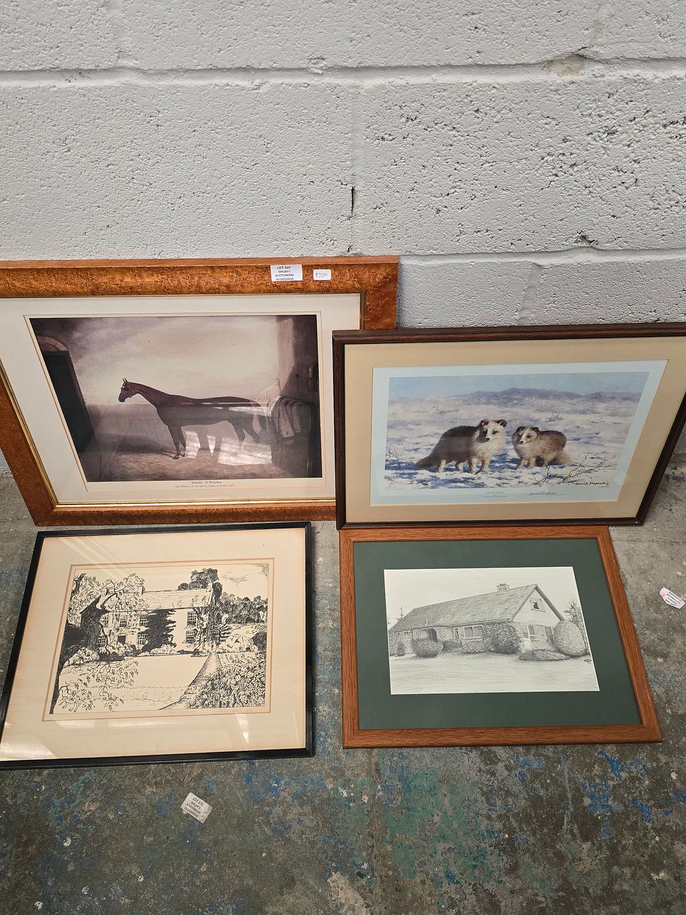 Lot 325: 4 X VARIOUS FRAMED PRINTS INCLUDING DAVID SHEPARD