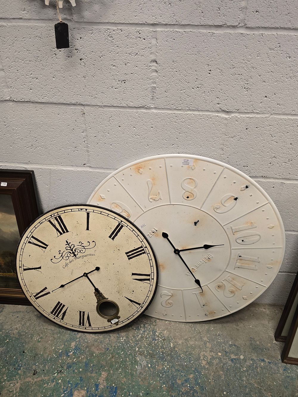 Lot 330: 1 X INDUSTRIAL STYLE WALL CLOCK WITH LARGE...