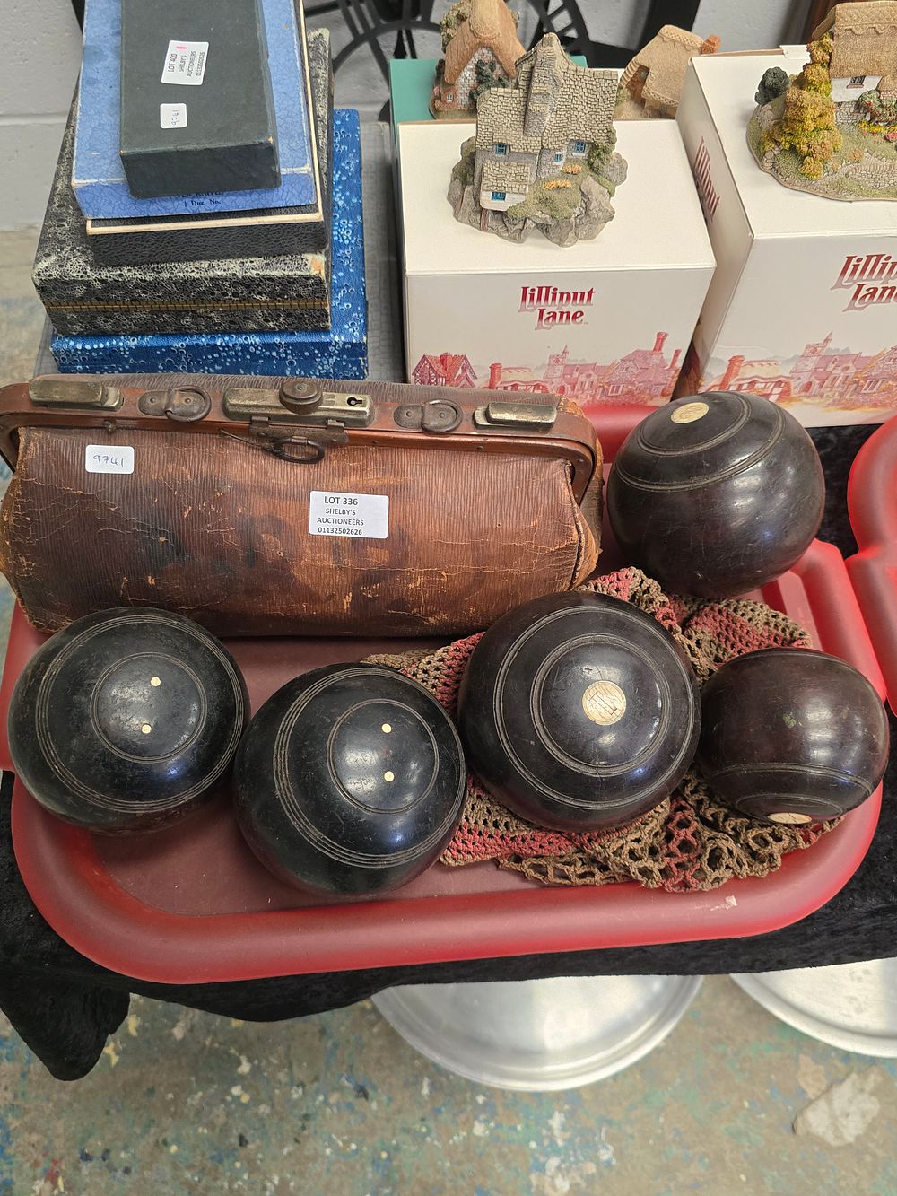Lot 336: SET OF VARIOUS CROWN GREEN BOULS