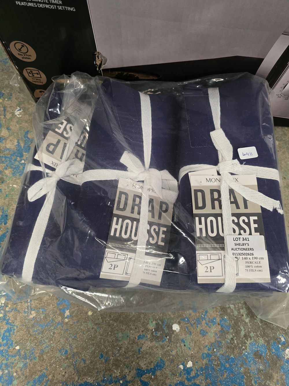 Lot 341: 4 X NEW DRAPHOUSSE DUVET AND PILLOW CASE...