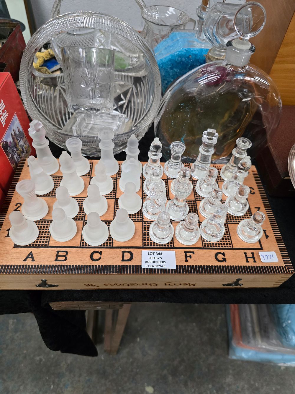 Lot 344: 2 X CHESS SETS WITH GAMES BOARD