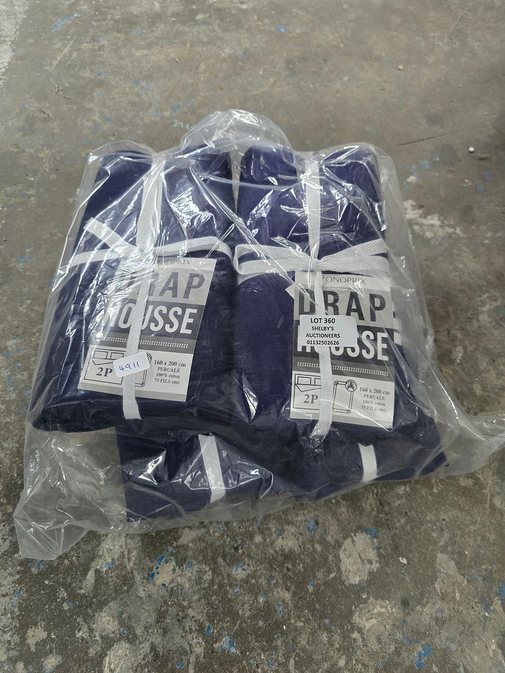 Lot 360: 4 X NEW DRAPHOUSSE DUVET AND PILLOW CASE...