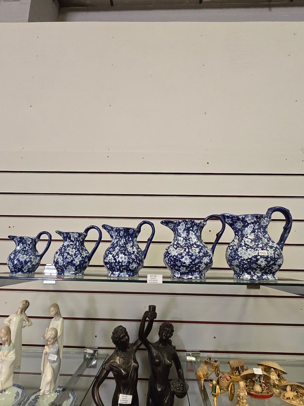 Lot 414: SELECTION OF CHINTZ PATTERN WATER JUG SET 5...