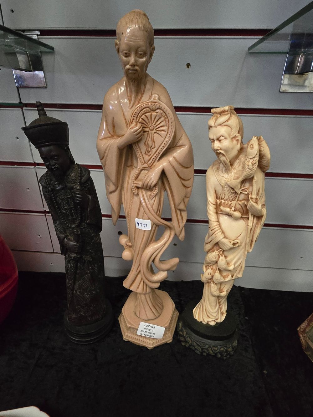 Lot 449: 3 X VARIOUS ORIENTAL FIGURES
