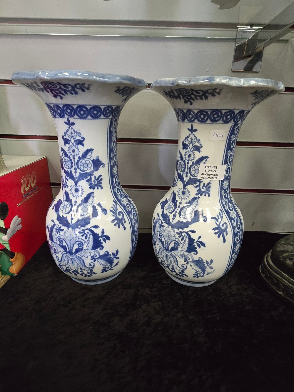Lot 476: PAIR OF 19TH CENTURY POTTERY VASES BOT HAVE...