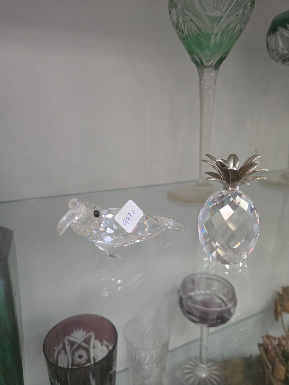 Lot 521: 2X PIECES OF SWAROVSKI CRYSTAL WARE PINEAPPLE AND...