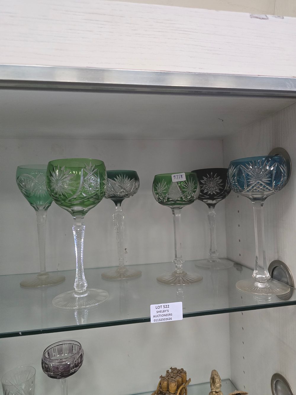 Lot 522: SELECTION OF BOHEMIA STYLE GLASS WARE ITEMS