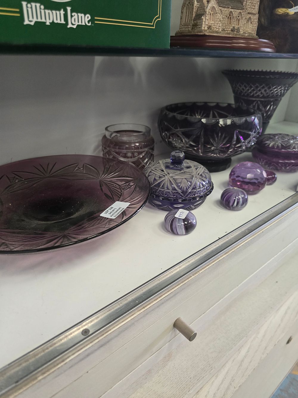 Lot 528: SELECTION OF PURPLE BOHEMIA STYLE GLASS WARE ITEMS