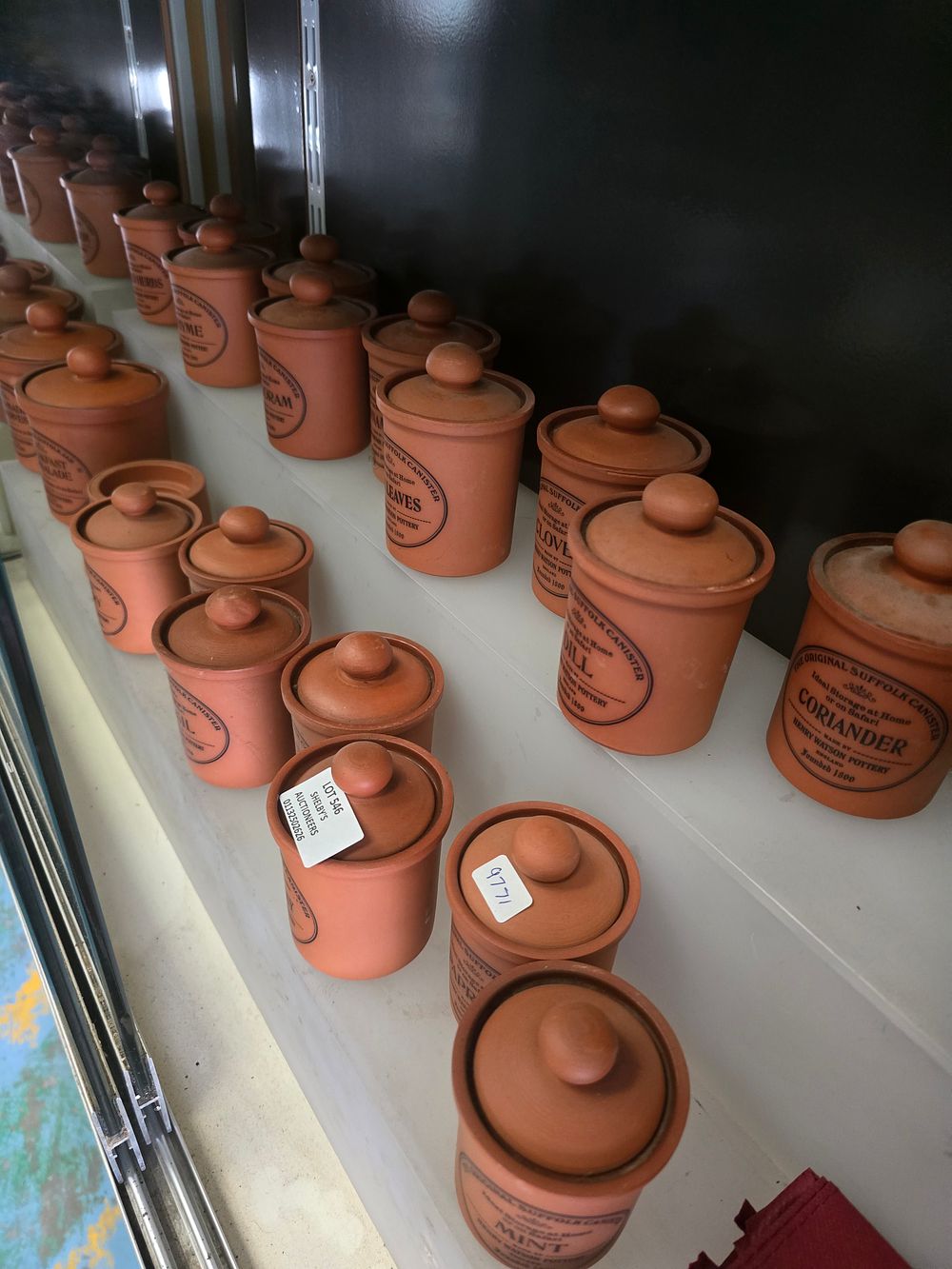 Lot 546: SELECTION OF TERRACOTTA HERB AND SPICE POTS