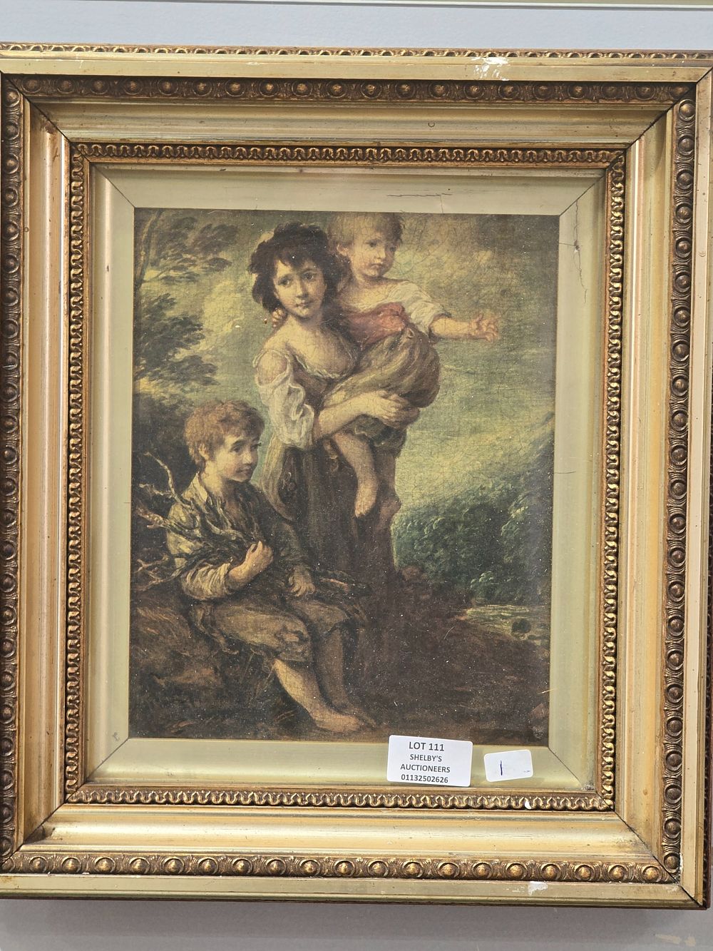 Lot 111: 1 X FRAMED PRINT RUSTIC CHILDREN BY THE...