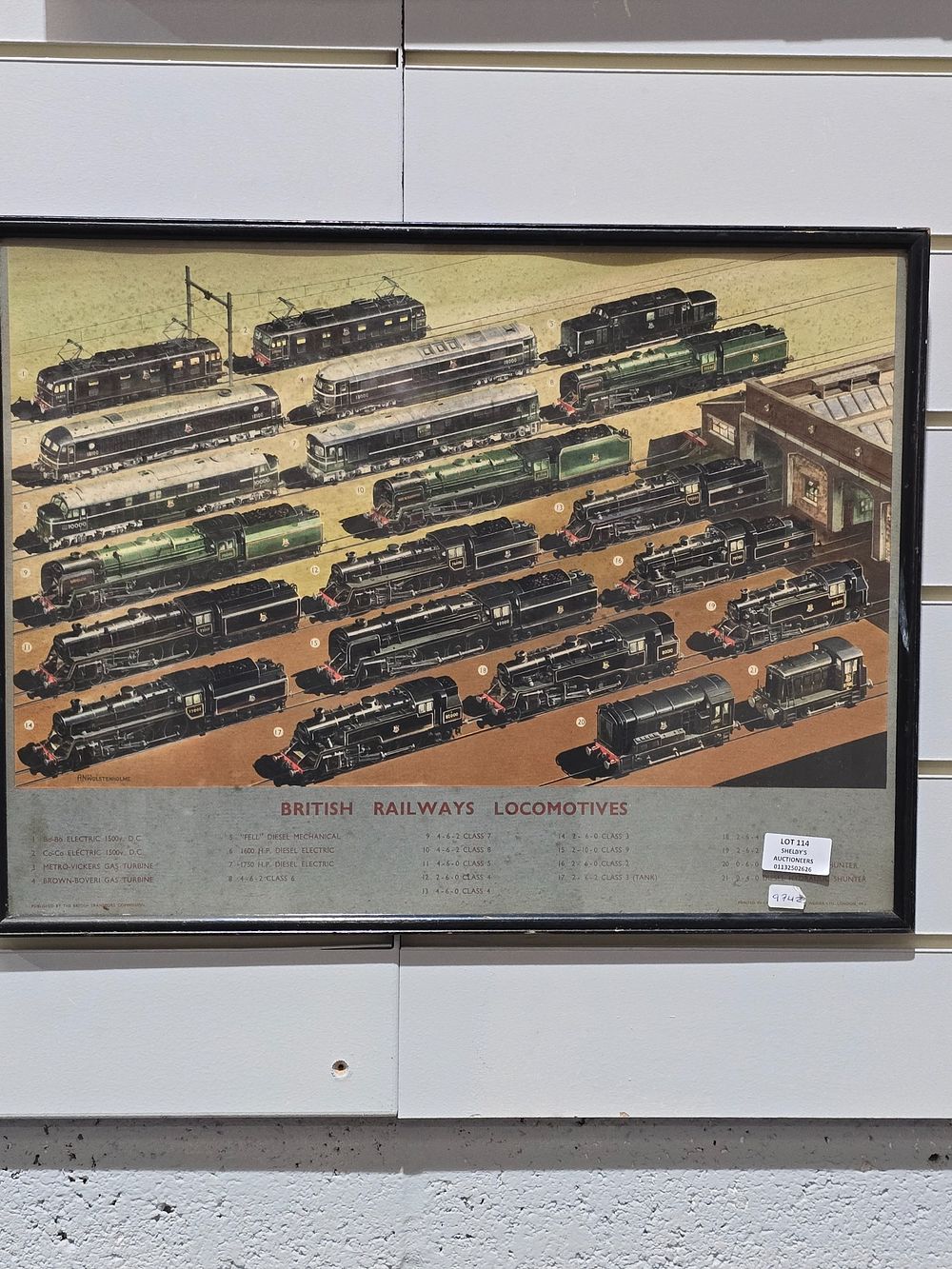 Lot 114: 1 X VINTAGE FRAMED BRITISH RAILWAY TRAINS PRINT