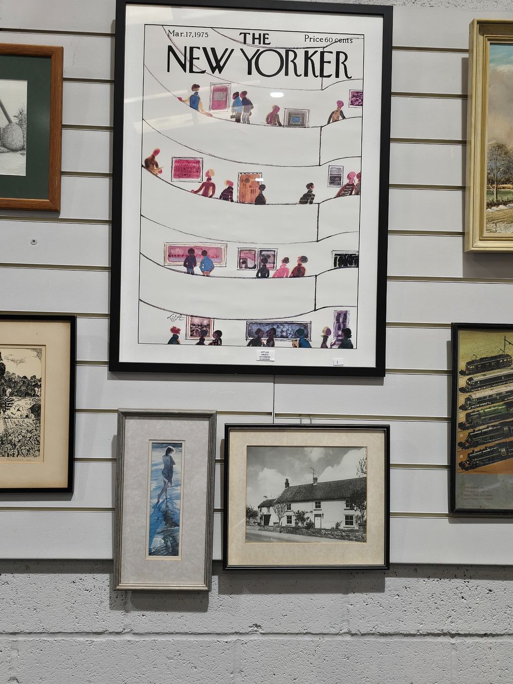 Lot 115: 1 X NEW YORKER FRAMED PRINT WITH 2...