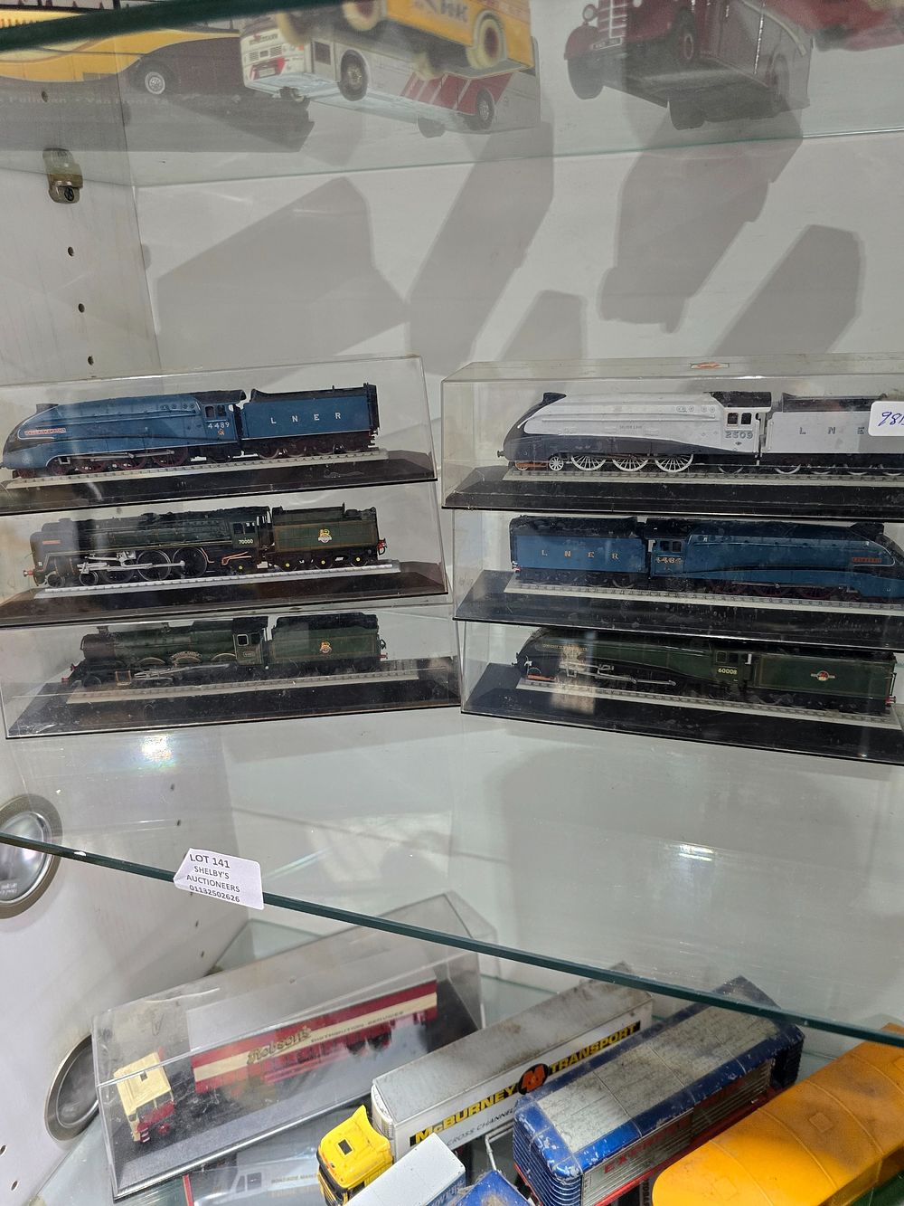 Lot 141: 6 x various corgi loco train models 