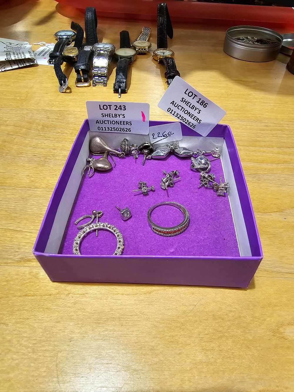 Lot 186: SELECTION OF SILVER EARRINGS WITH 2 X SILVER...