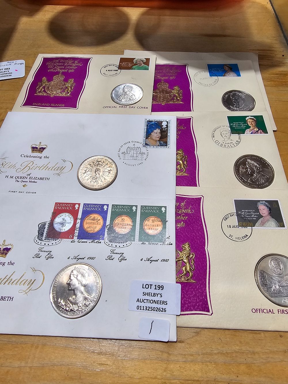 Lot 199: 5 X VARIOUS FIRST DAY ROYALTY COIN COVERS