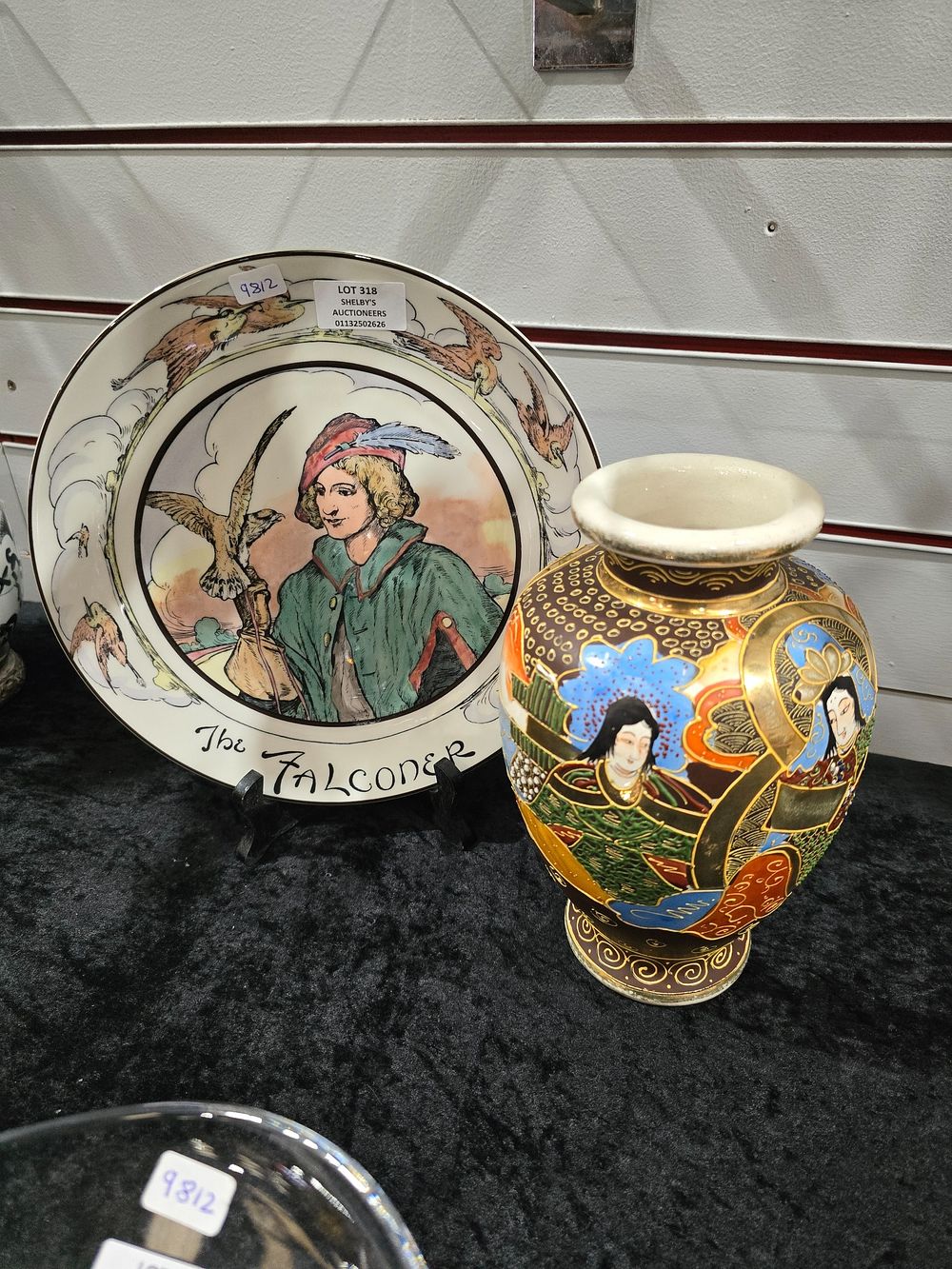 Lot 318: 1 X SATSUMA JAPANESE VASE WITH ROYAL DOULTON...