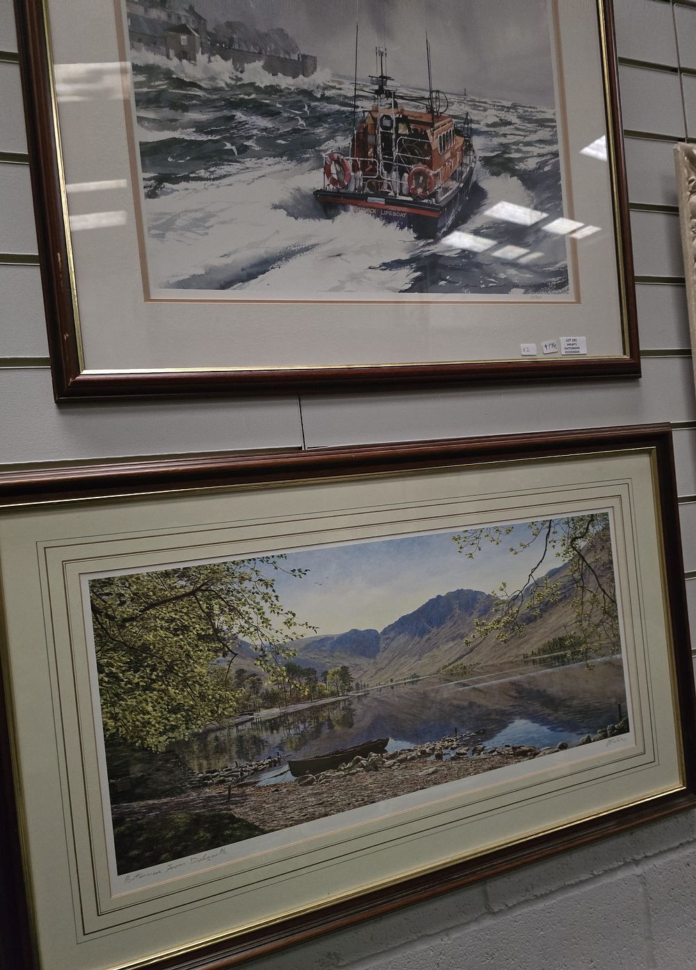 Lot 101: 1 X K MELLER FRAMED BRINT LAKE SCENCE...