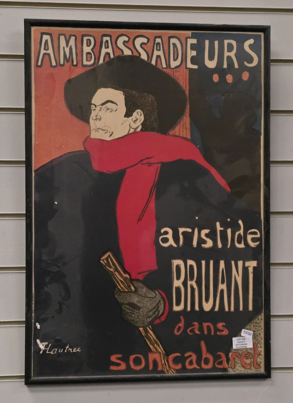 Lot 103: 1 X FRENCH AMBASSADEURS BRAUNT DANS FRAMED PRINT