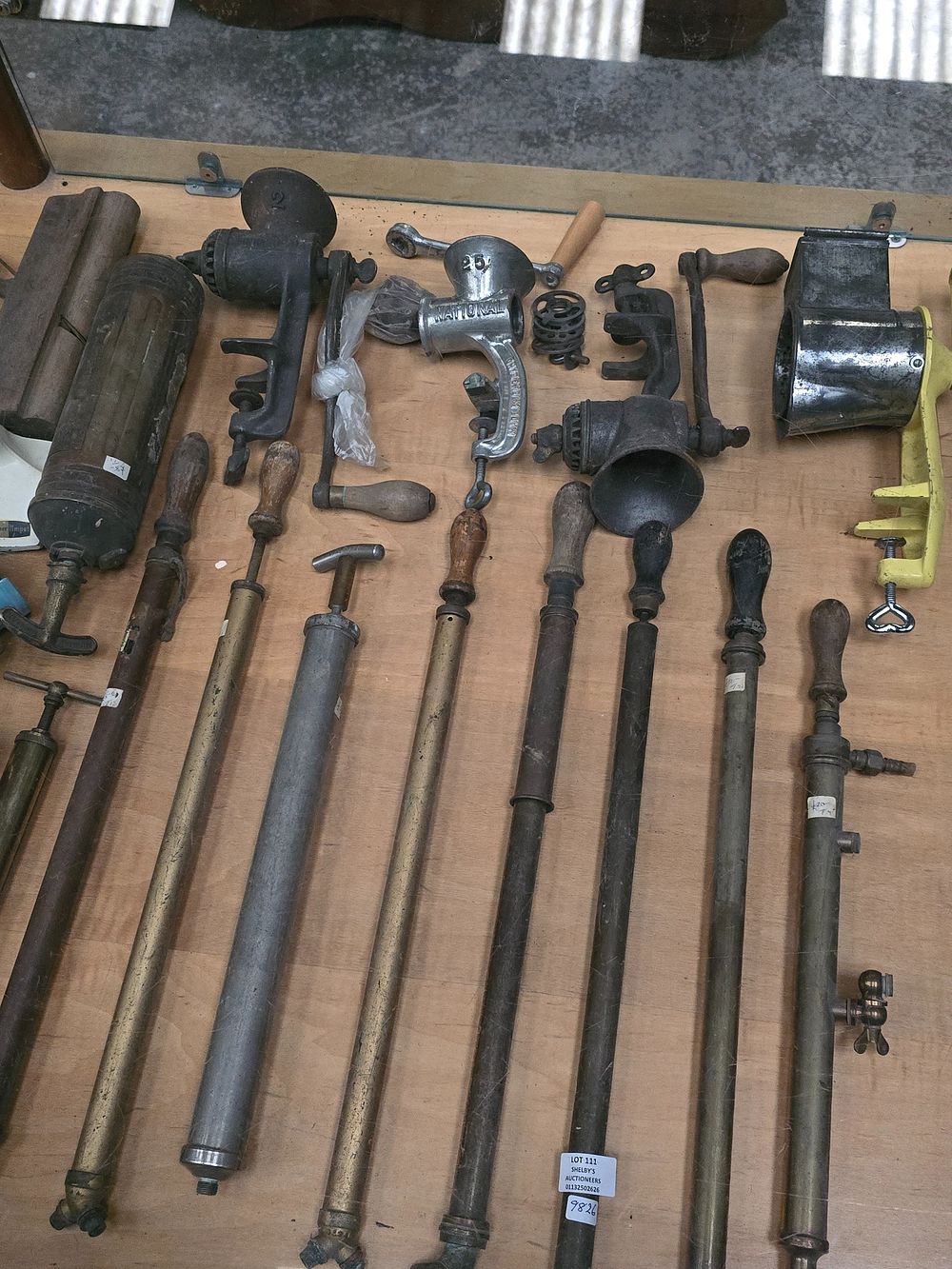 Lot 111: SELECTION OF VARIOUS AGE MEAT MINCERS WITH VARIOUS...
