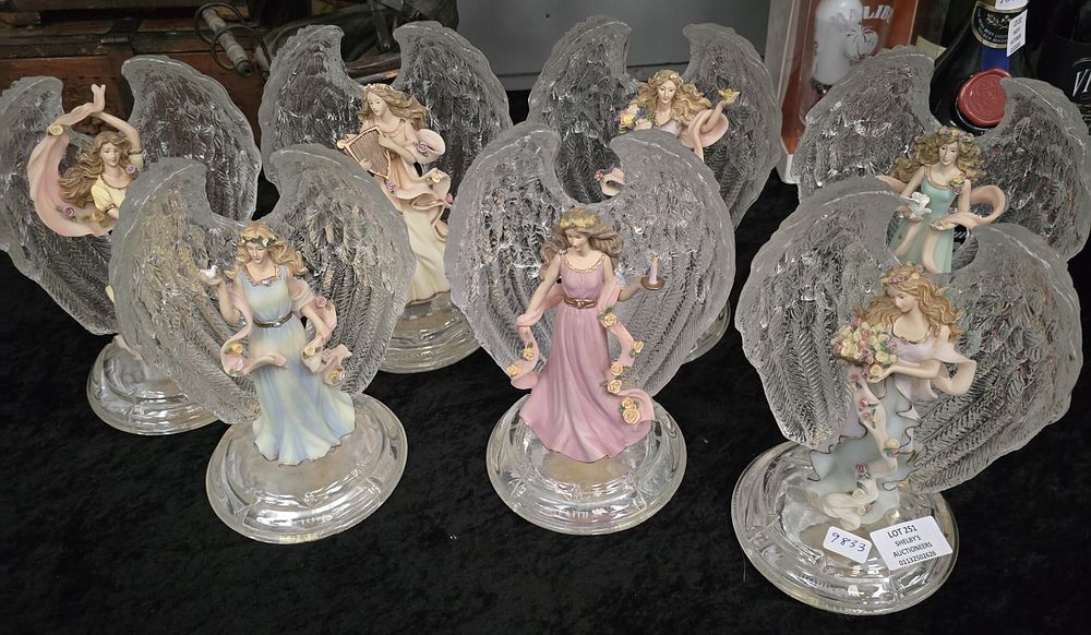 Lot 251: 7 X VARIOUS BRADFORD EXCHANGE HEAVENS CRYSTAL BLESSING...