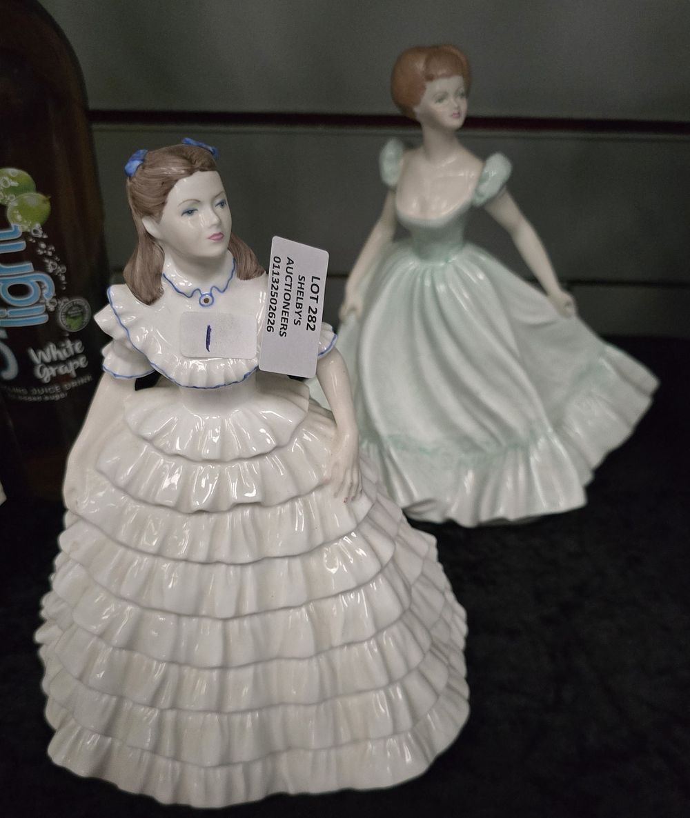 Lot 282: 2 X COAL PORT POTTERY LADY FIGURES CHRISTABEL...