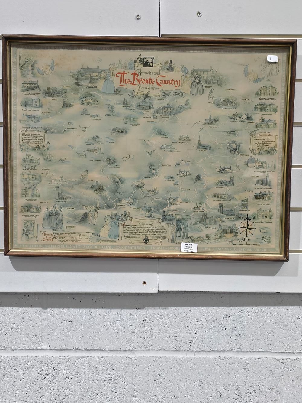 Lot 122: 1 X HOWARTH AND BRONTE COUNTRY VINTAGE MAP