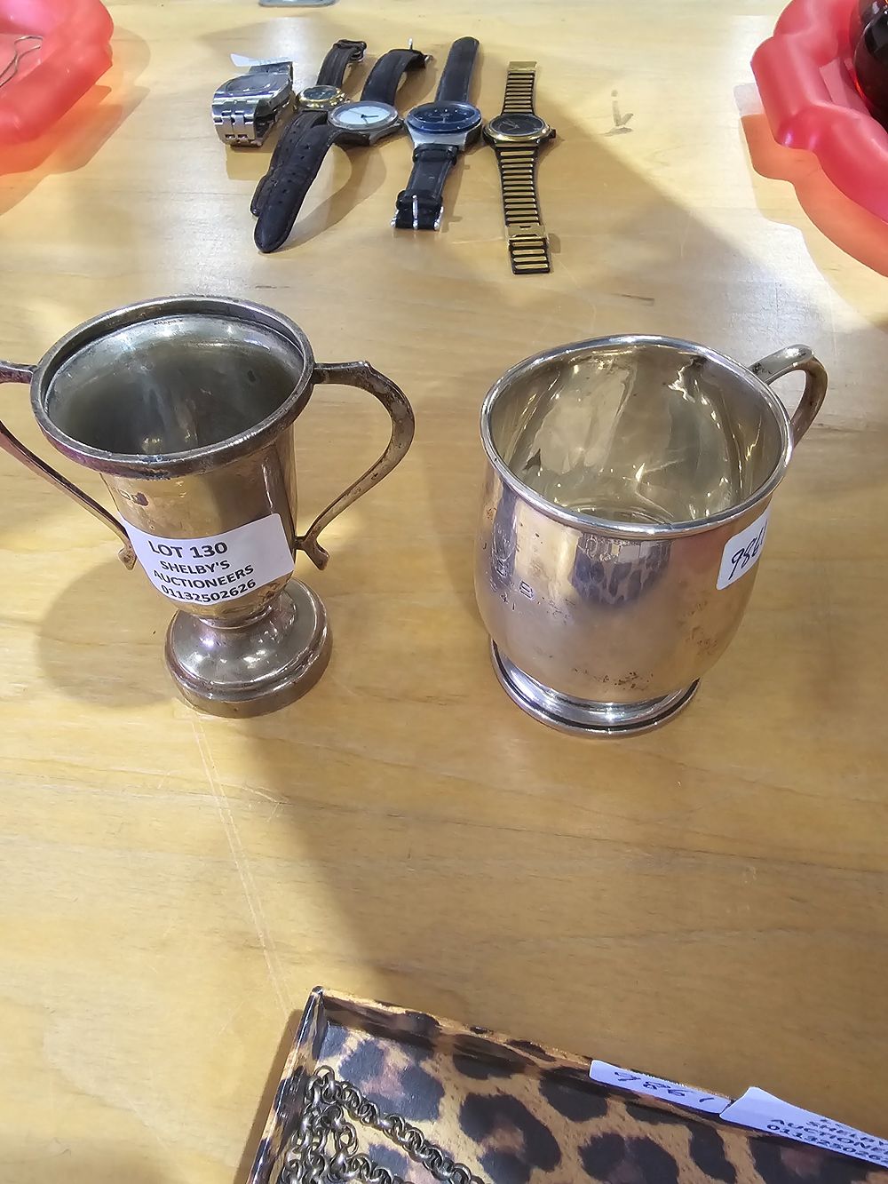 Lot 130: 1 X SMALL SILVER TROPHY CUP 1937 BILLIARDS...