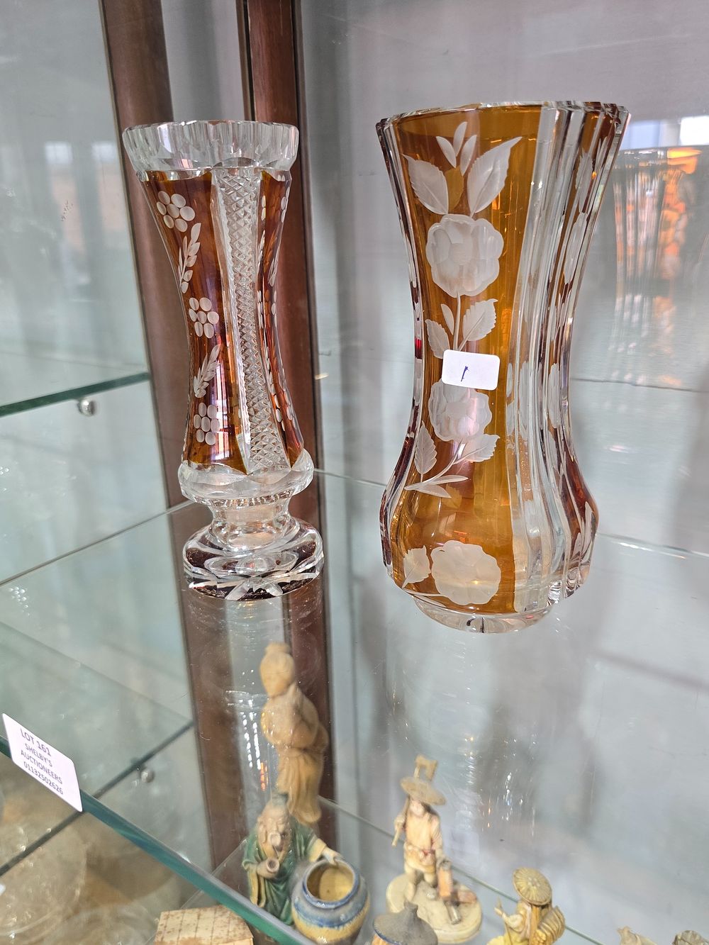 Lot 161: 2 X PIECES OF BOHEMIA STYLE GLASS WARE...