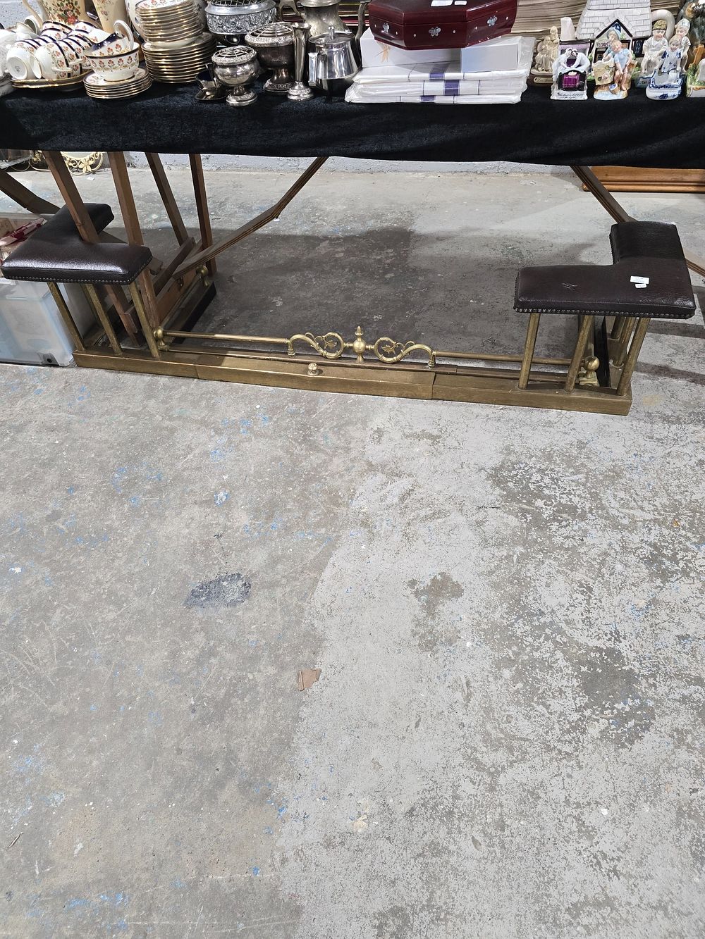 Lot 194: 2 X VARIOUS AGE BRASS FIRE SURROUNDS