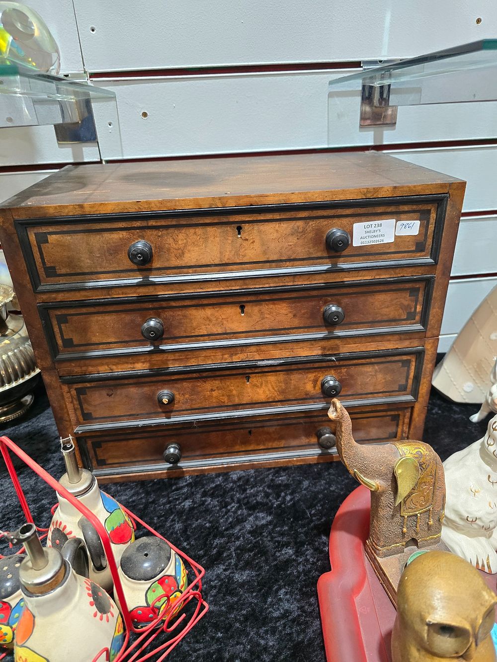 Lot 238: PAIR OF WALNUT VENEER EDWARDIAN 2 DRAWER DRESSING...