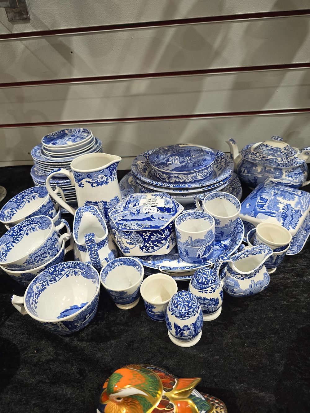 Lot 252: LARGE AMOUNT OF SPODE BLUE AND WHITE WARE...