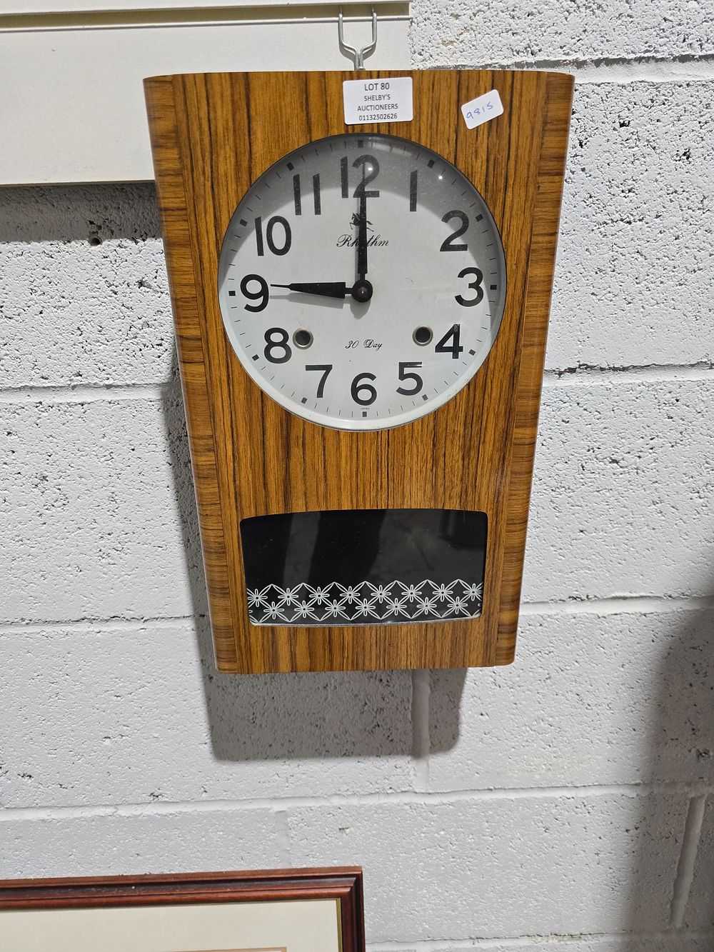 Lot 80: 1 X RYTHAM 30 DAY WALL CLOCK